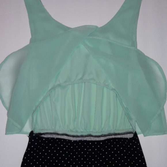 Emerald Sundae | Polka Dot Chiffon Dress - Picture 5 of 8